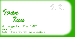 ivan kun business card